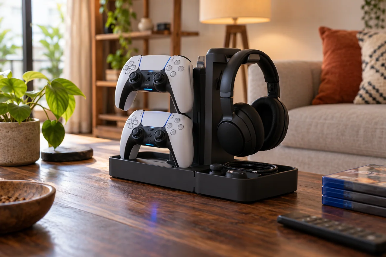 Controller charging and accessory organization